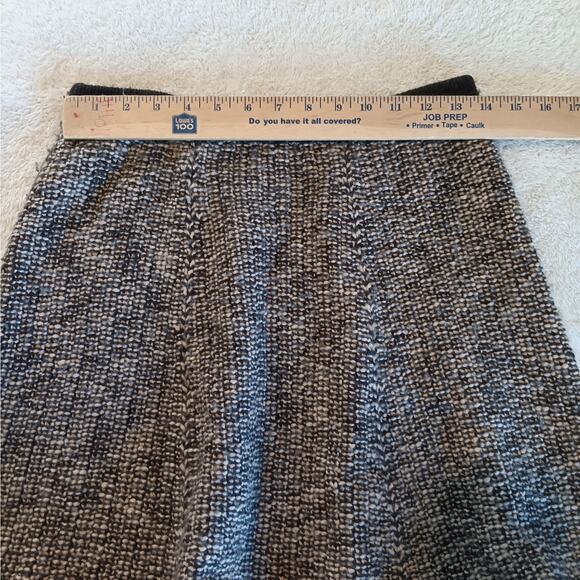 Chanel Knit Skirt 40 Small Brown Tan A Line Crocket Trim Wool Camel Hair Italy - Picture 10 of 12